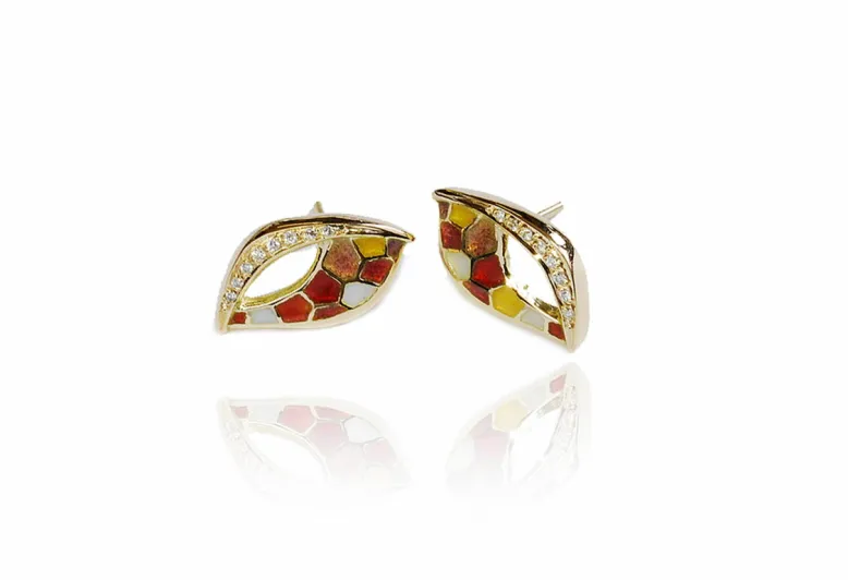 Pendientes Serpenti peqiueñas ocre