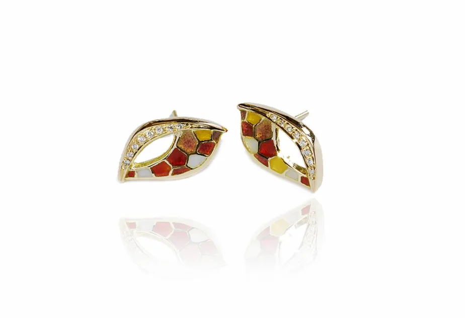 Pendientes Serpenti peqiueñas ocre