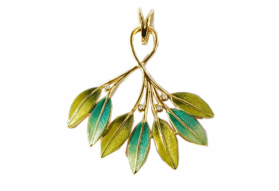 Penjoll Natur fulles verdes brillants