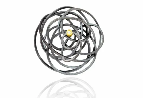 Caos silver&gold 1 brilliant pendant