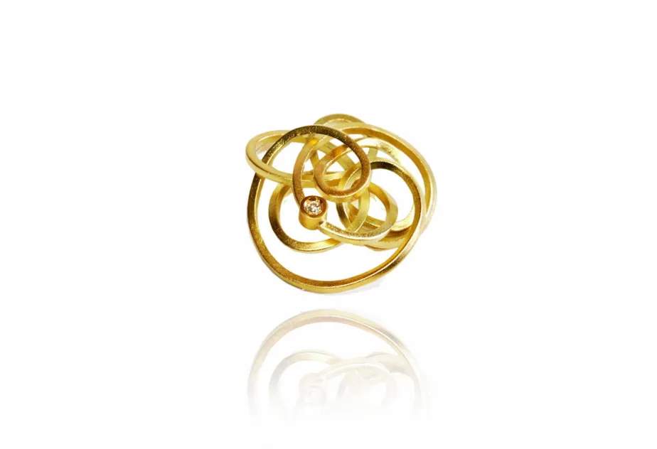 Anhänger Caos, Gold mit Diamant