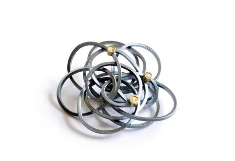 Caos silver&gold 1 brilliant pendant
