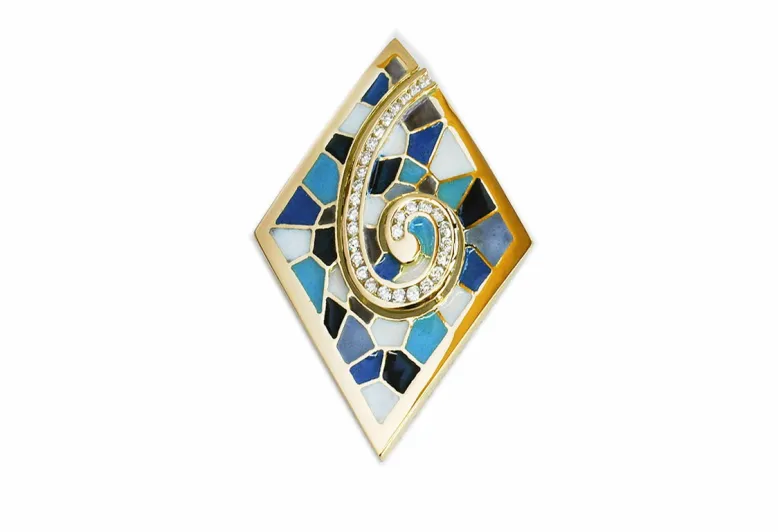 Colgante Rombo azul