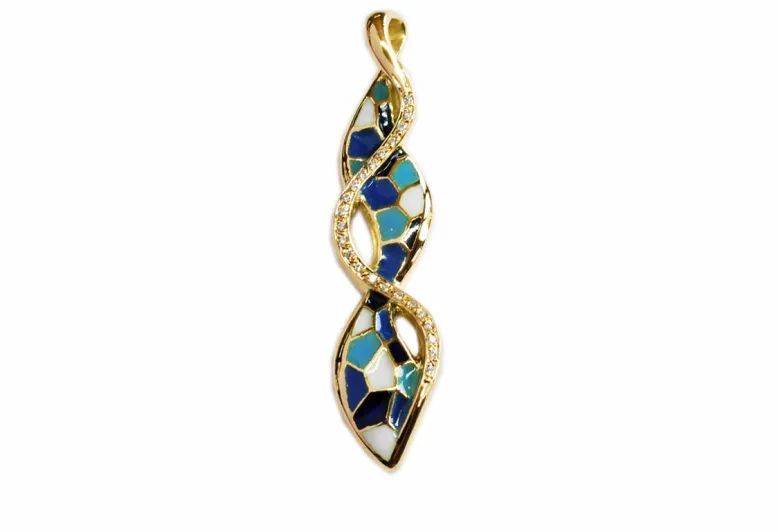 Colgante Serpenti azul