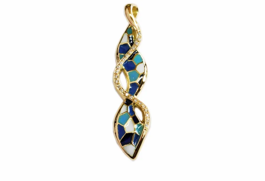 Colgante Serpenti azul