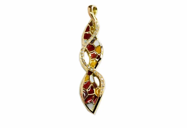 Serpenti ochre pendant