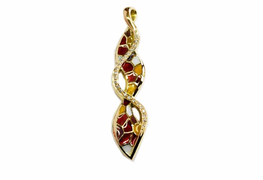 Serpenti ochre pendant