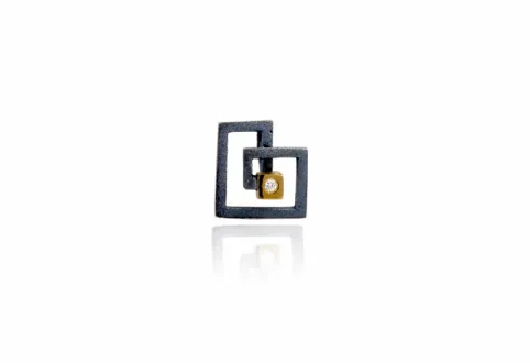 Zoom silver&gold pendant