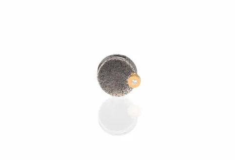 Runder Anhänger TOY, Silber und Gold