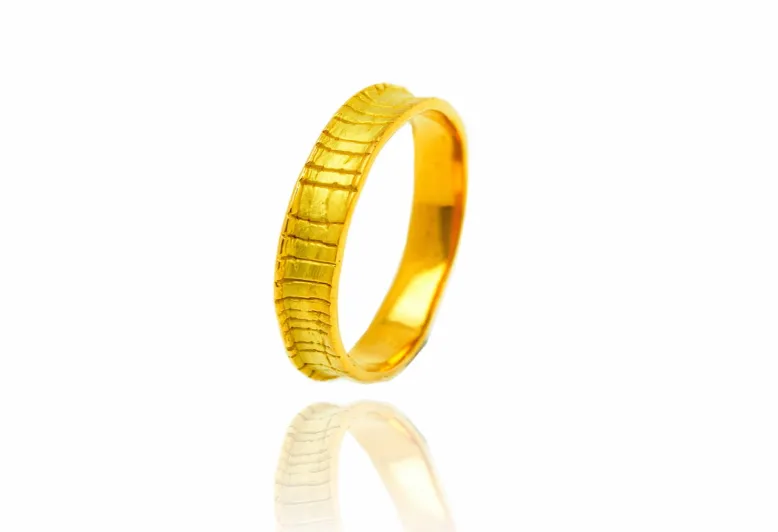 Gold Ring with Stripes