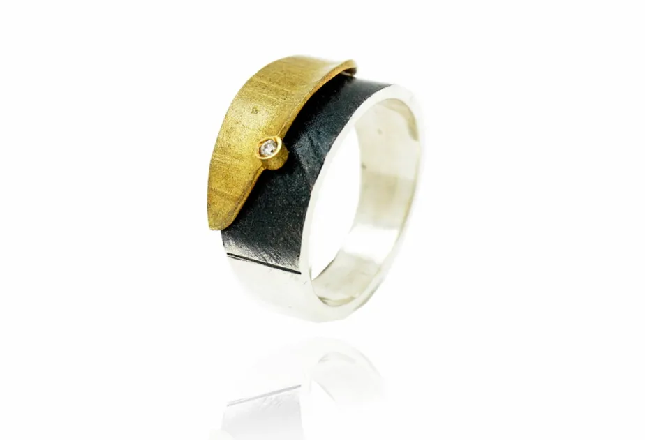 DobleFulla silver&gold ring