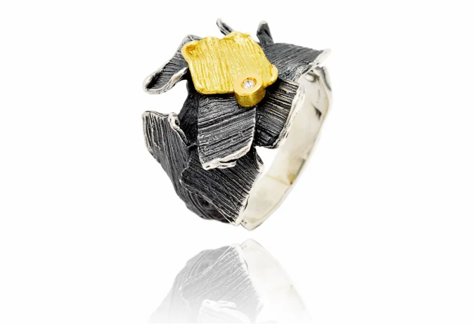 Kleiner Ring Summum, Silber und Gold