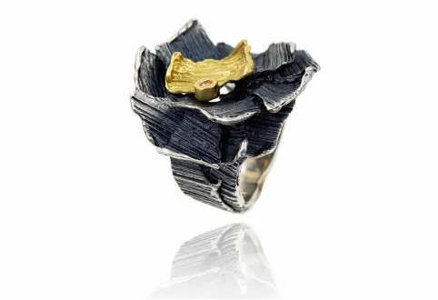 Großer Ring Summum, Silber und Gold