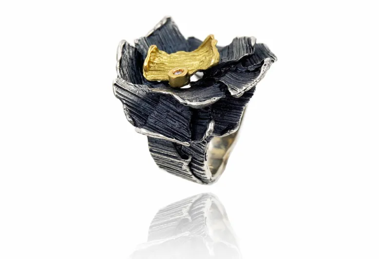 Big Summum silver&gold ring