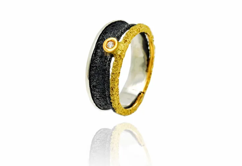 Ring Alda, Silber & Gold
