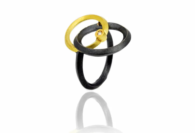 Ring Concentric, Diamant mit runder Fassung