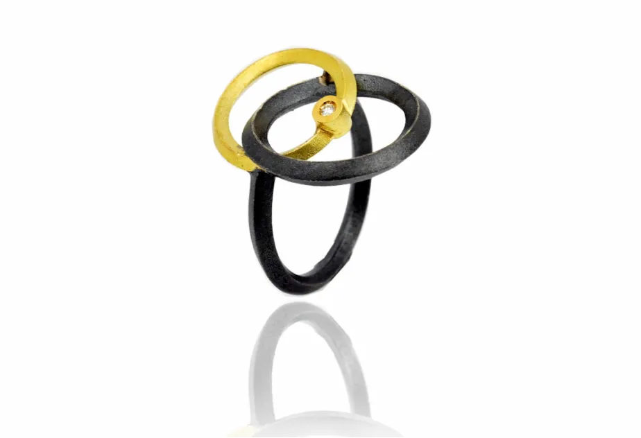Ring Concentric, Diamant mit runder Fassung