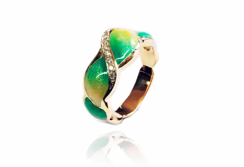 Botanic green little ring