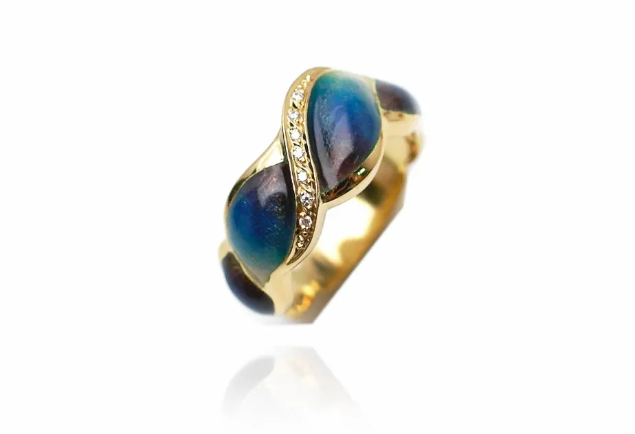 Kleiner blauer Ring Botanic