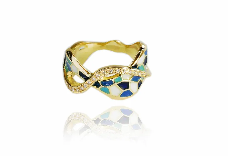 Anillo Serpenti azul