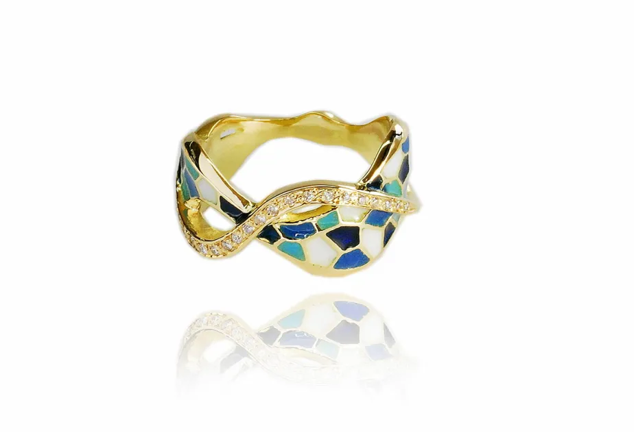 Serpenti blue ring