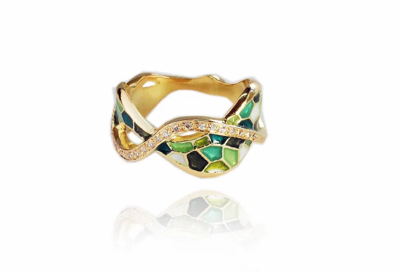 Serpenti green ring