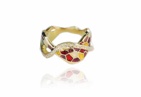 Anillo Serpenti ocre