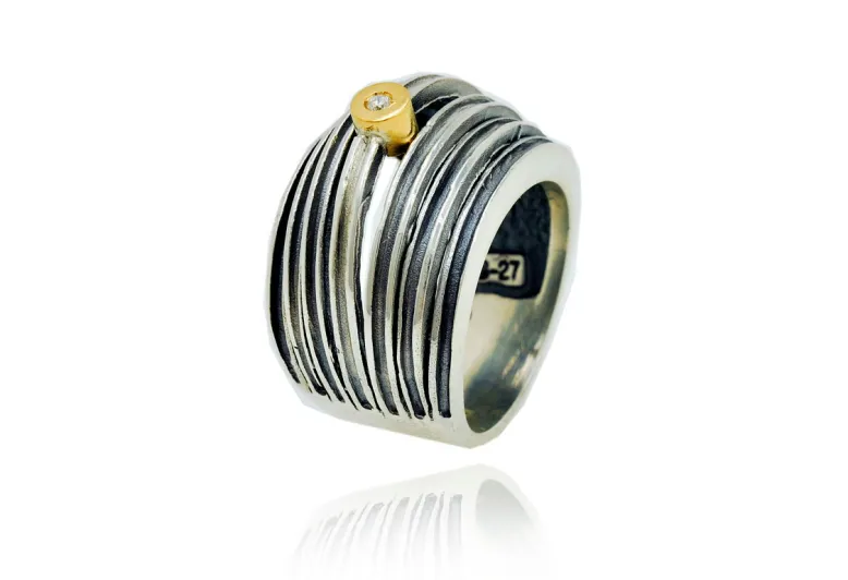 Anillo Sumo, plata y oro