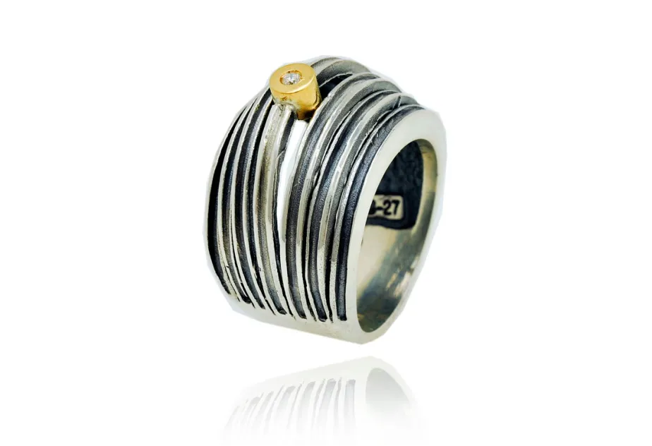 Anillo Sumo, plata y oro