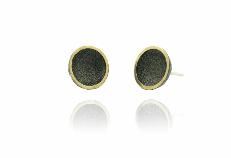 Mittlere GoldenBlack Ohrringe Singular