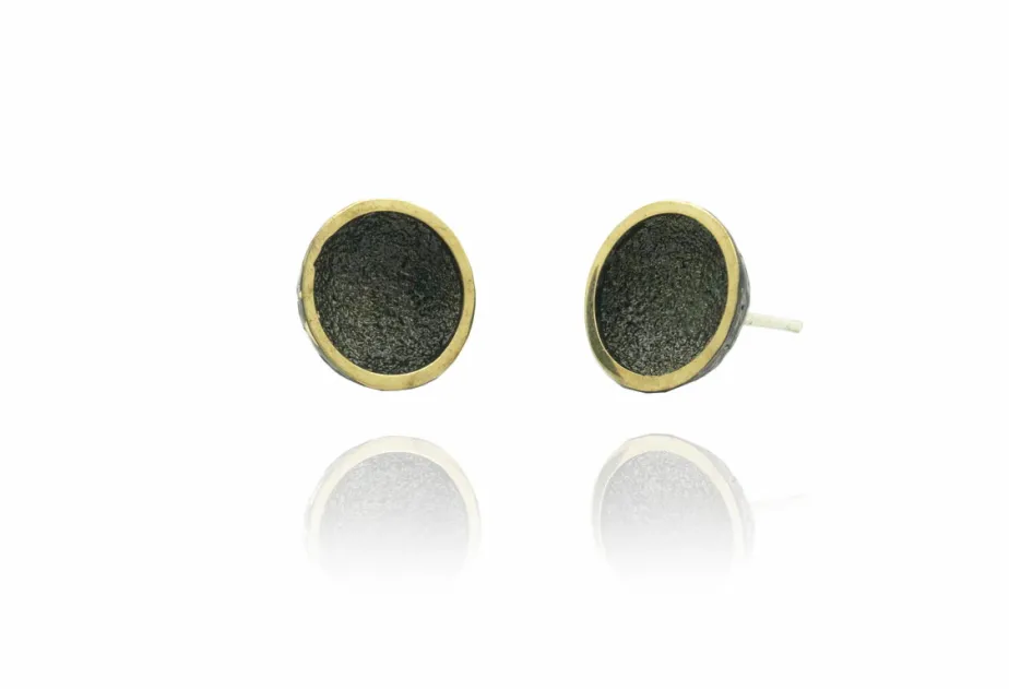 Mittlere GoldenBlack Ohrringe Singular