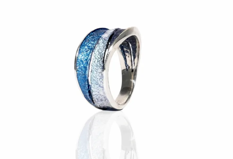 Anillo Bori azul pequeño