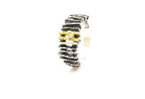 Anell Junc petit plata i or