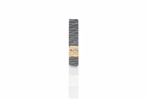 Kleiner Anhänger Delta, Silber und Gold