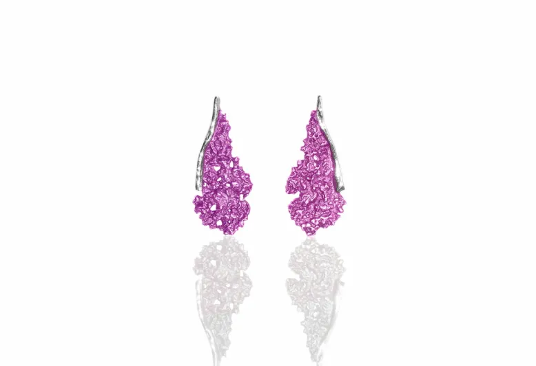 Symphony magenta pink earring