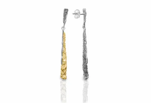 Pendientes Symphony ocre sol de dos piezas