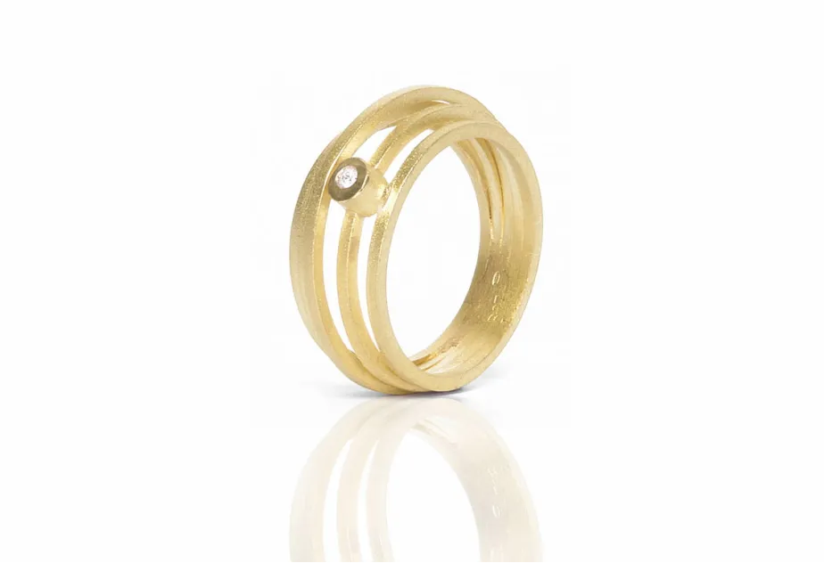 Ring Filum 5, Gold mit Diamant