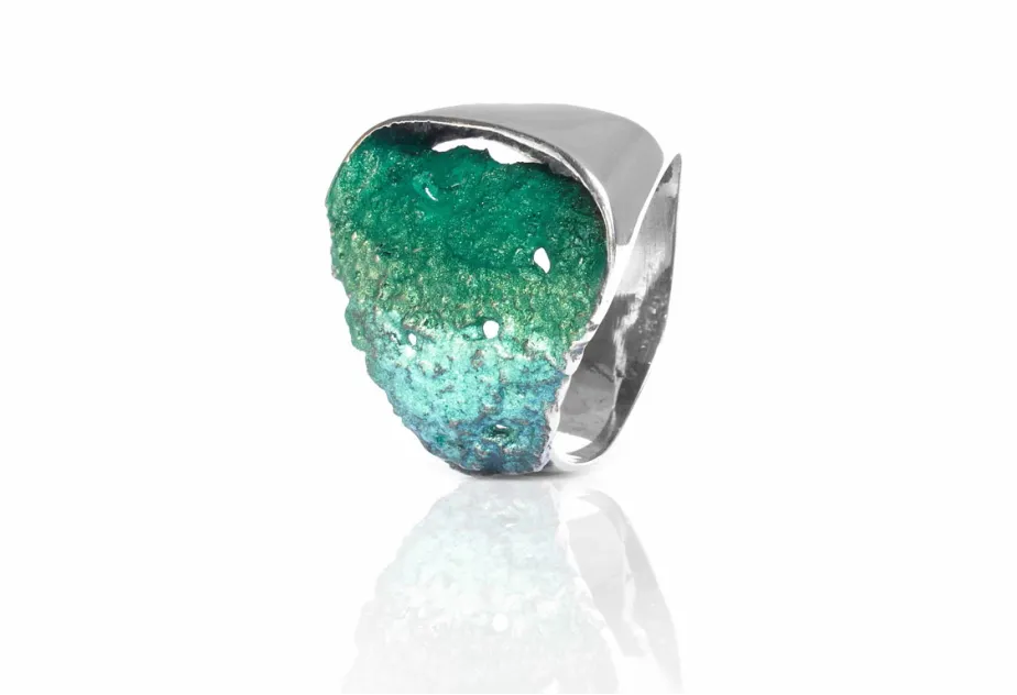 Anillo Gala verde esmeralda pequeño