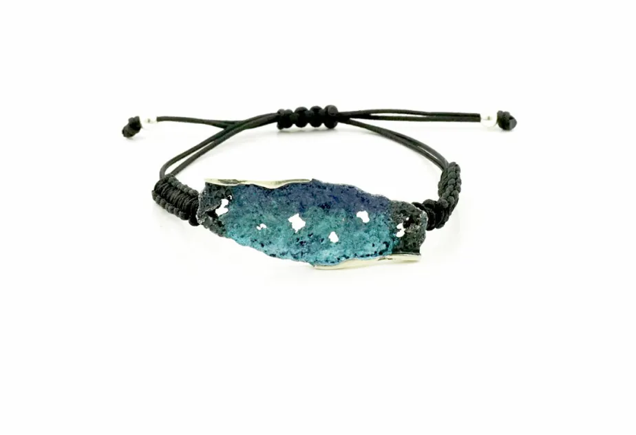 Pulsera macramé Intenzza azul Formentera