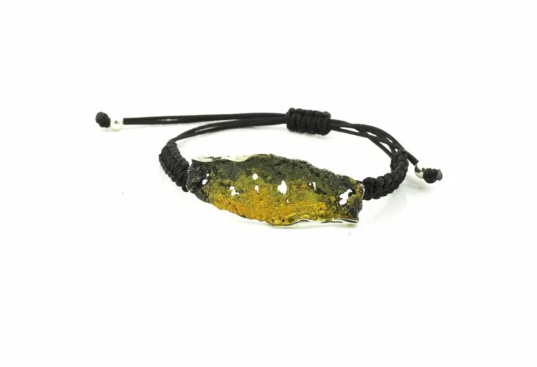Flechtengrünes Makramee-Armband Intenzza