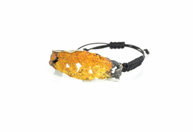 Intenzza ochre macrame bracalet