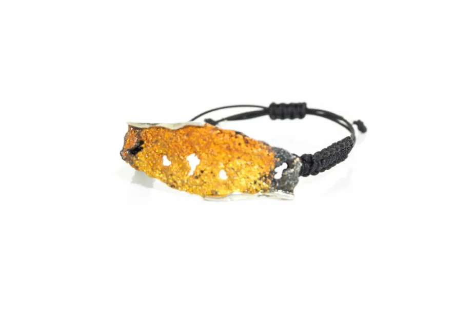 Intenzza ochre macrame bracalet
