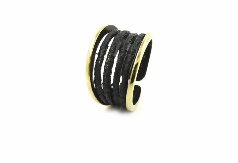 Großer Ring GoldenBlack Dynamic