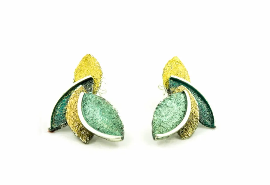Pendientes Eire verde grandes