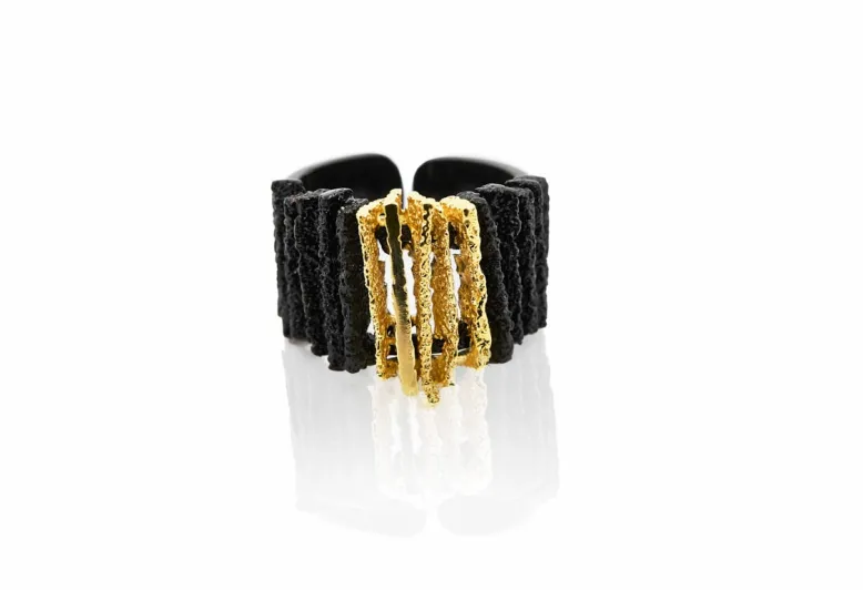 Anillo Junc Premium GoldenBlack