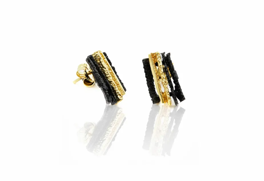 GoldenBlack Premium Ohrringe Junc