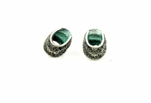 Pendientes Sinera pequeños verde esmeralda
