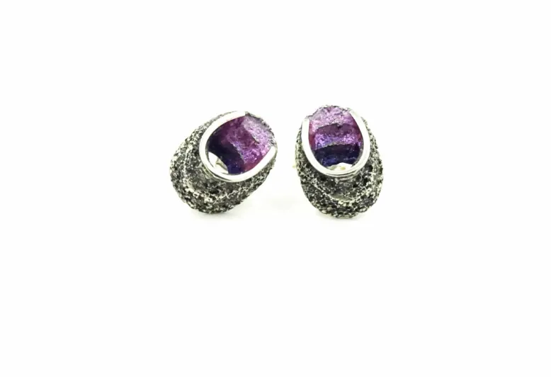 Pendientes Sinera pequeños violeta