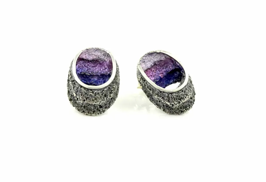 Mittlere violette Ohrringe Sinera