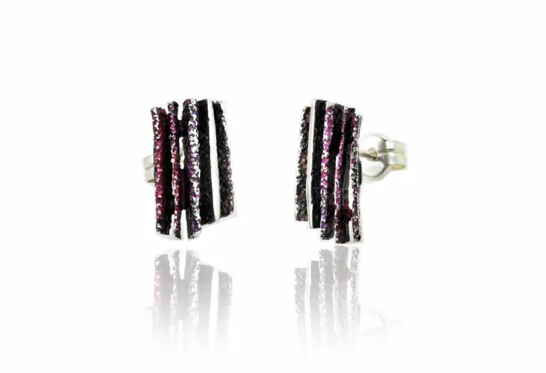 Pendientes Junc medianos rosa